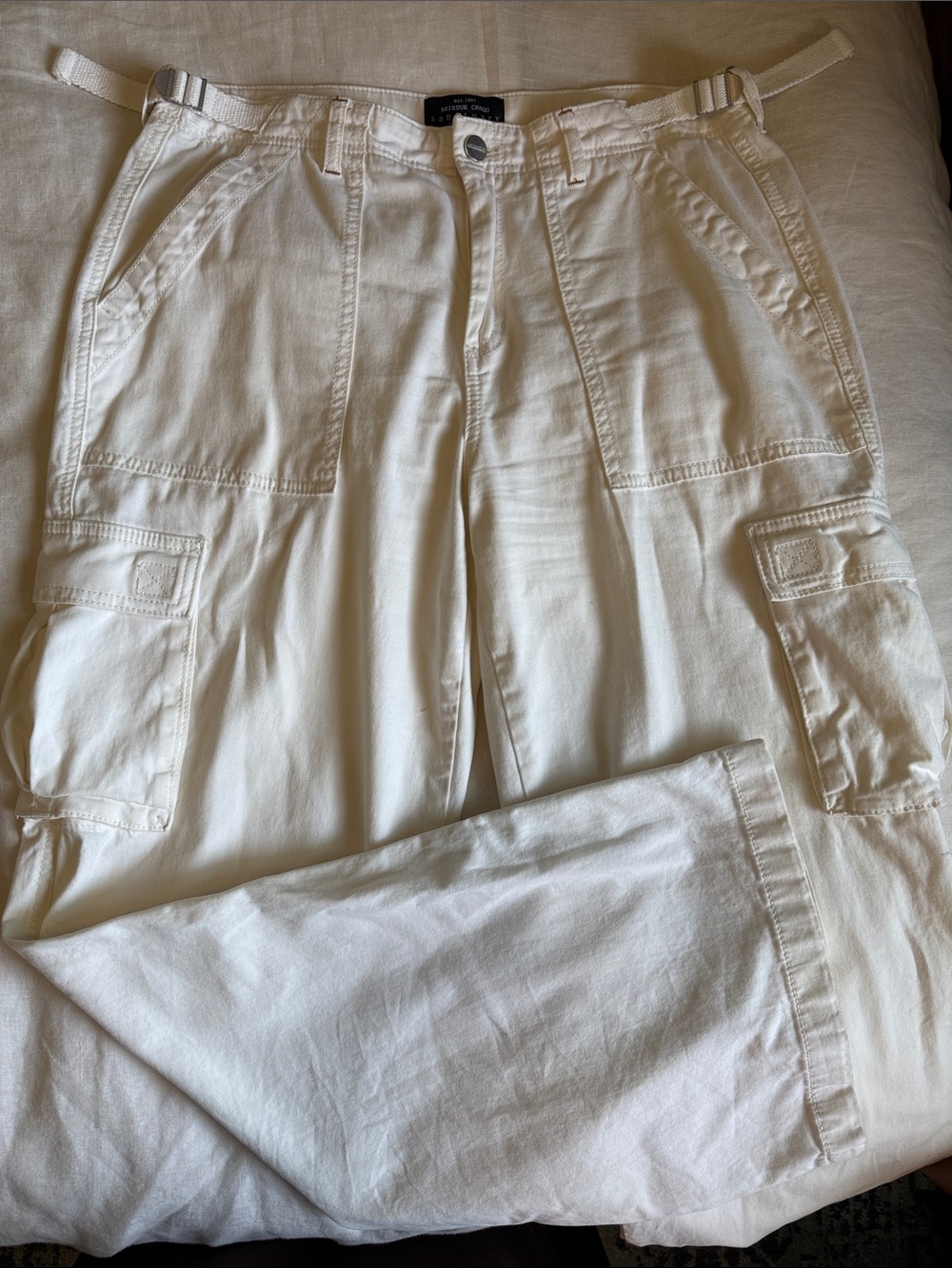 Sanctuary Cream Reissue Cargo Pants